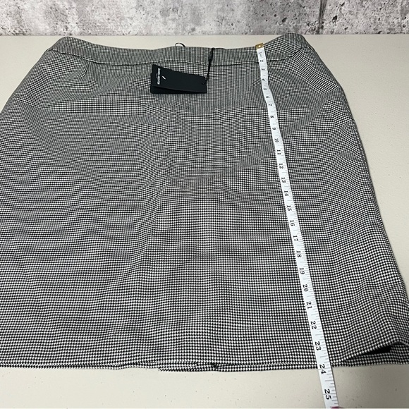 🚨 🆕 Daniel Hechter Houndstooth Wool Blend Pencil Skirt with Back Slit - Picture 10 of 10